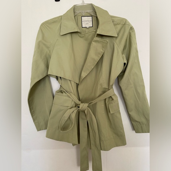 Bagatelle Women’s Utility Trench Jacket Size L Olive Green Belted - Picture 1 of 7